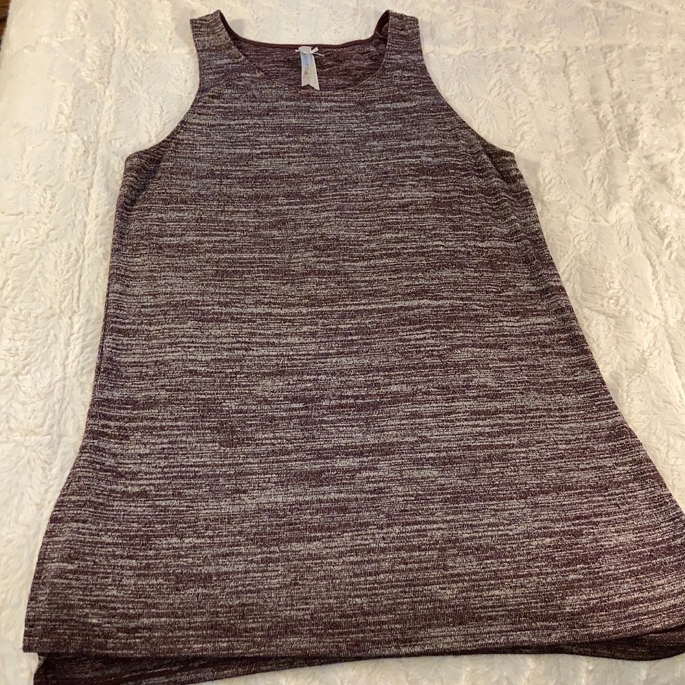 Long length purple tank top
